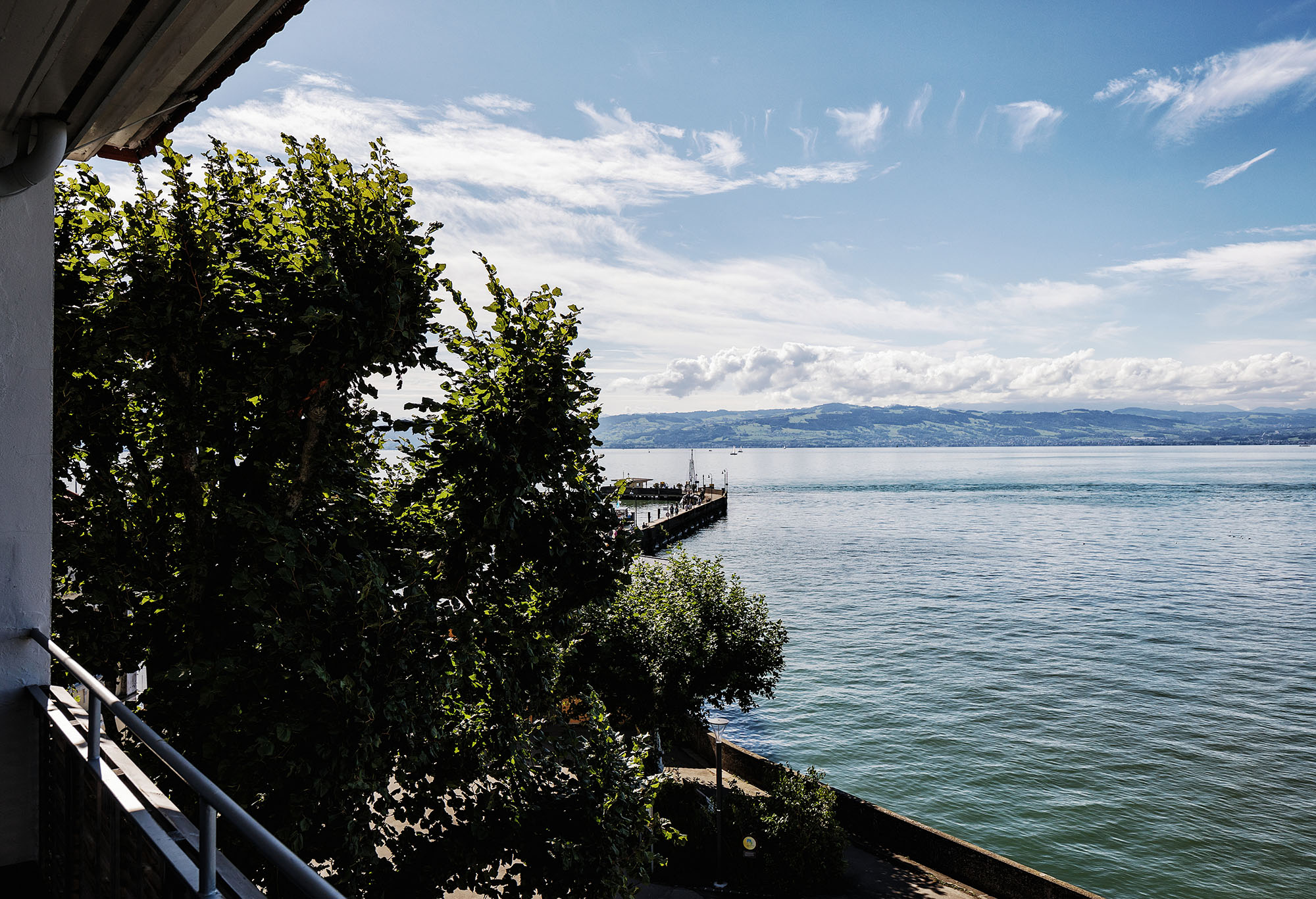 Ausblick auf den Bodensee aus dem Hotel Seevital in Langenargen am Bodensee